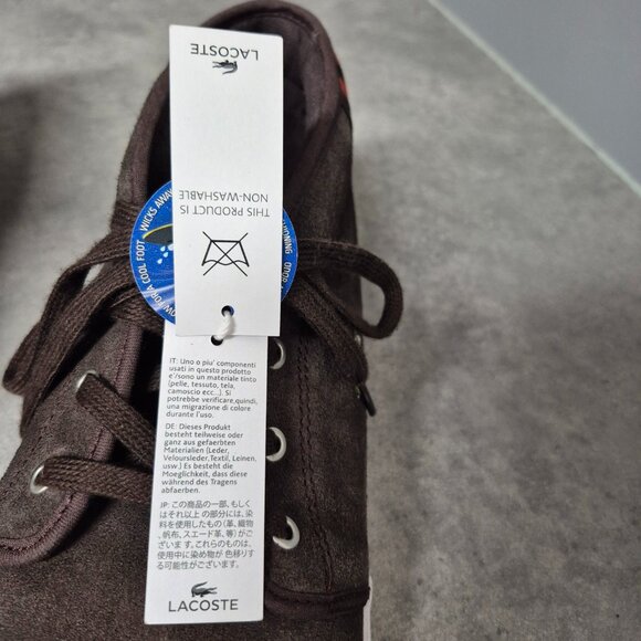 NWT Lacoste Sport Ampthill Brown Suede Chukka Boots Size 11 - Picture 16 of 16